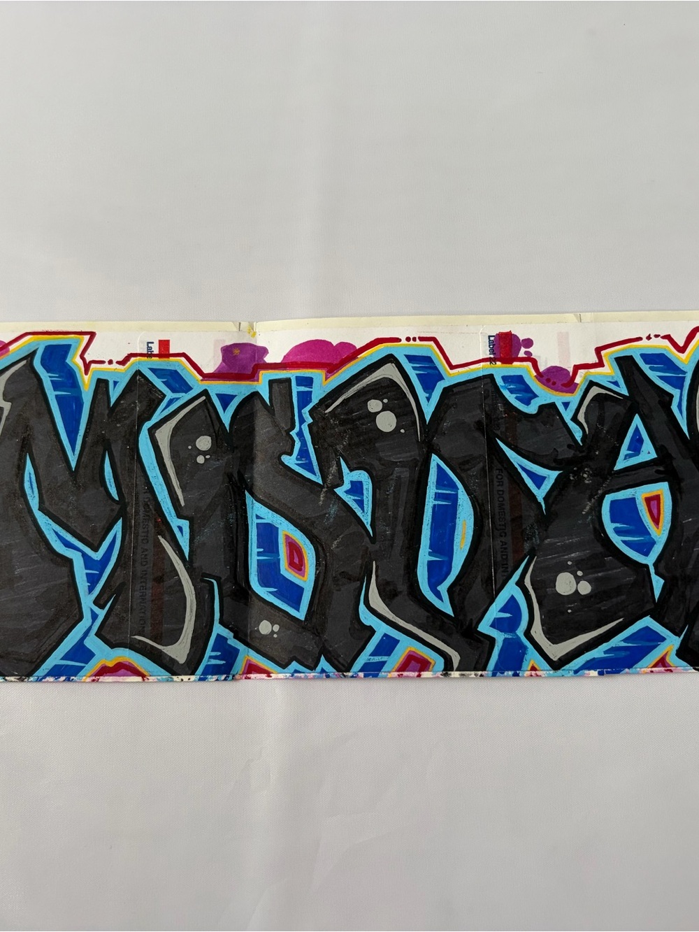Original one of a kind Street Art Graffiti postal sticker cost revs BNE Kaws